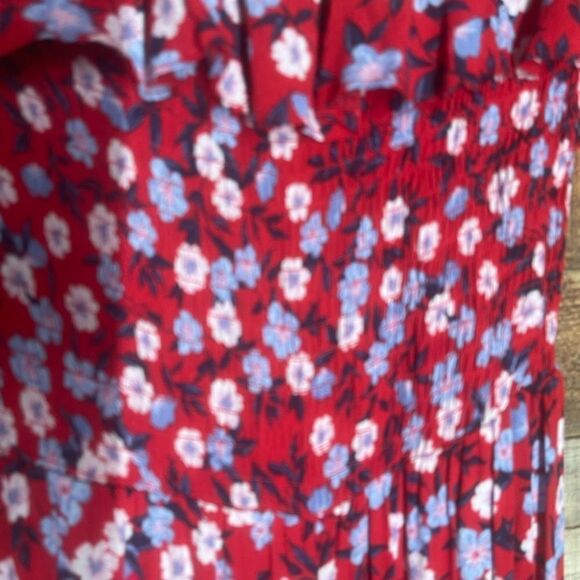 New GB juniors‎ red pants romper jumpsuit spaghetti straps, ruching, size XL - Picture 7 of 16